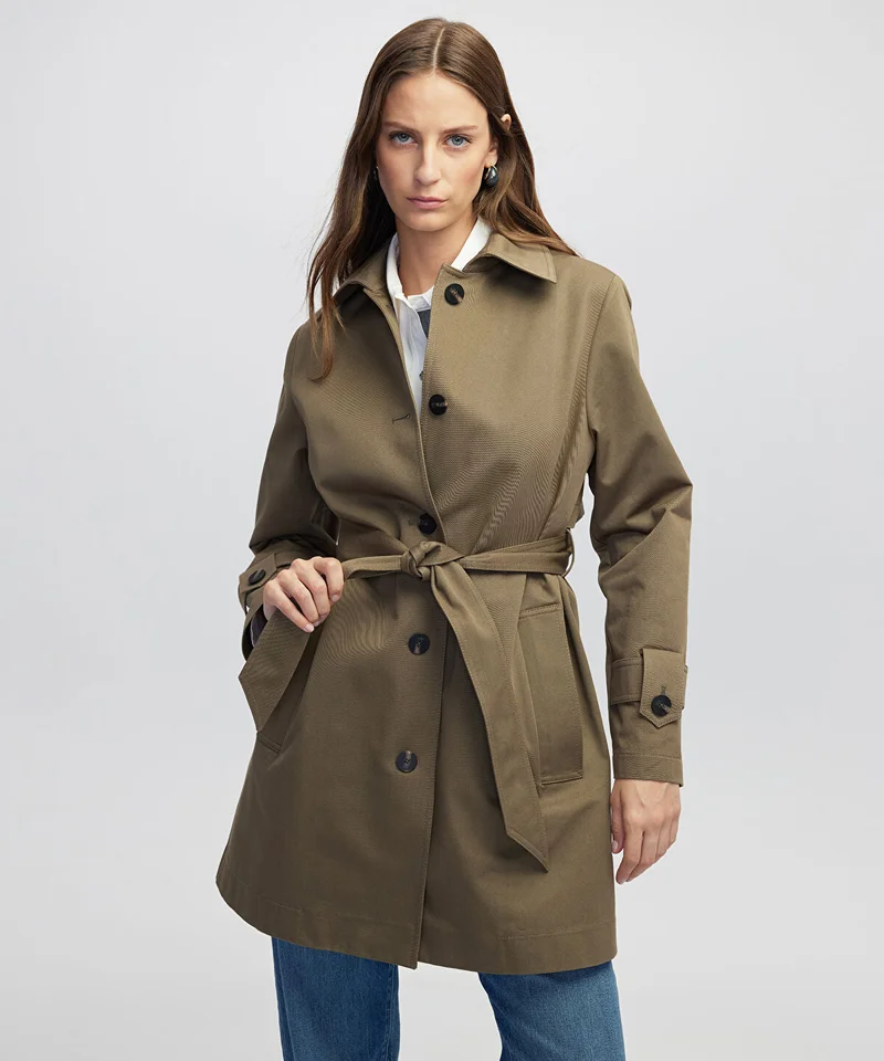 ابيكول Belted Unlined Trench Coat