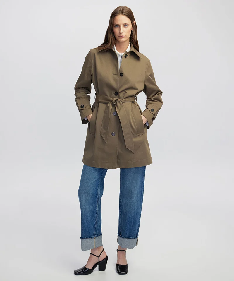 ابيكول Belted Unlined Trench Coat