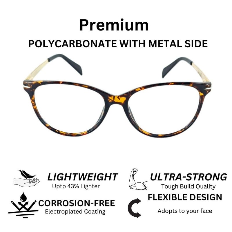 RedEx Trendy Full Rim Cat -Eye Spectacle Frame For Women - Image 2