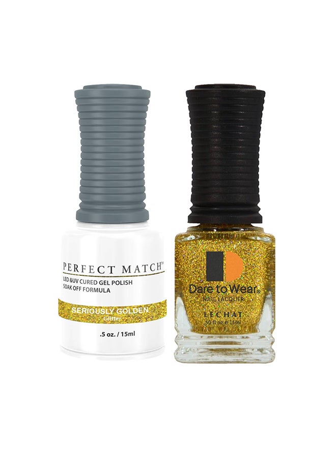 Lechat Soak Off Gel Nail Polish UV LED Gel Polish Seriously Golden PMS56 - Image 1