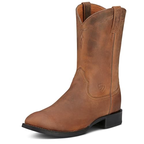 ARIAT حذاء أرييت للرجال من التراث رابر الغربي باللون البني المتآكل 9 - Image 1