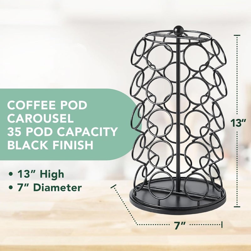 Levesica K Cup Holder Compatible with K-Cups Coffee Pod Carousel 35 K Cup - Image 2