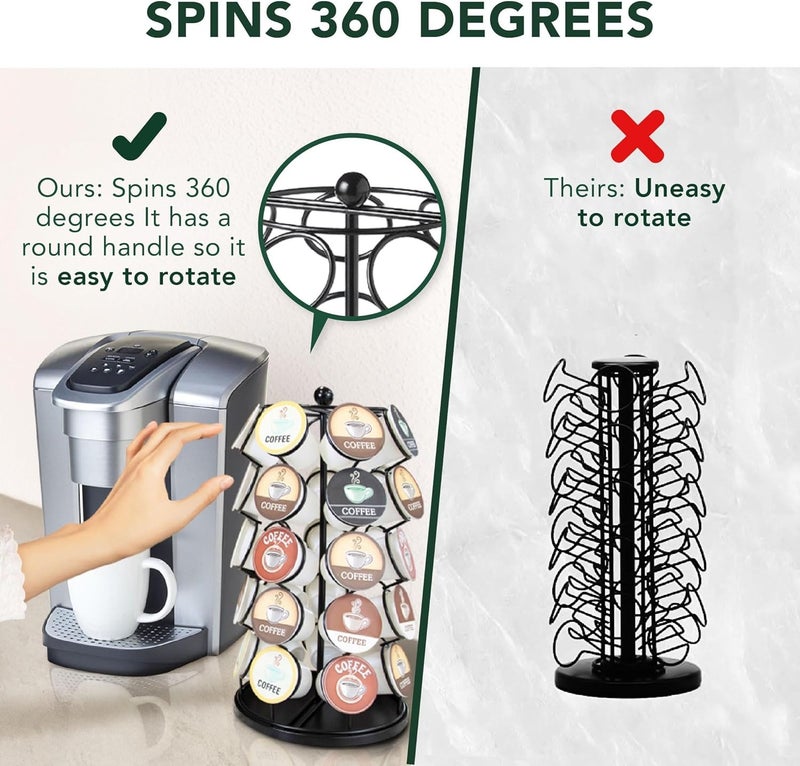 Levesica K Cup Holder Compatible with K-Cups Coffee Pod Carousel 35 K Cup - Image 3