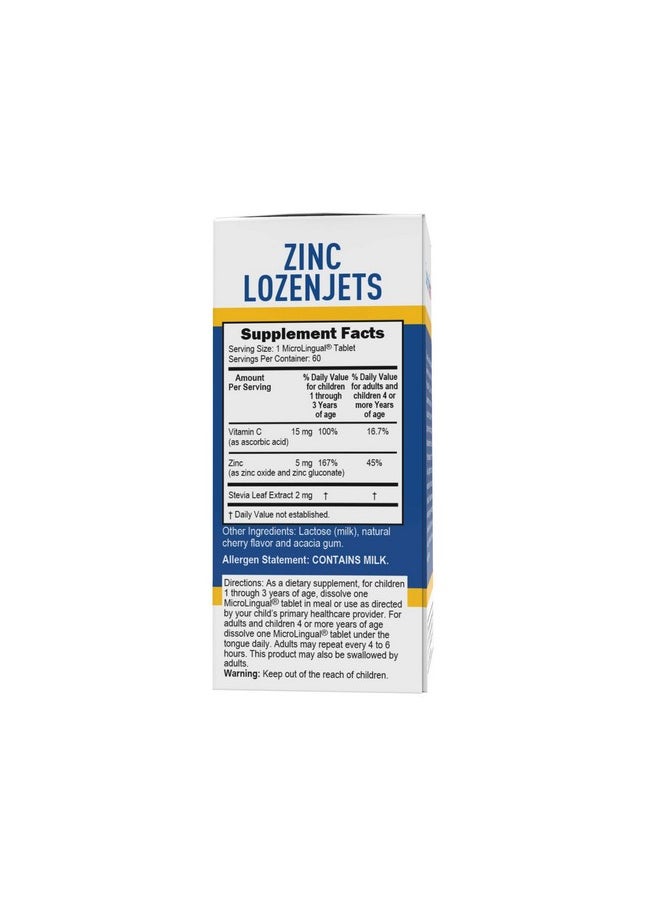 Superior Source Zinc Lozenjets Zinc (5 Mg) Vitamin C (15 Mg) Quick Dissolve Microlingual Tablets 60 Ct Supports Immune Skin And Antioxidant Health. Nongmo  - Image 5