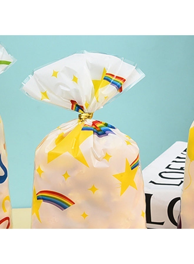 100pcs Candy Treat Bags, Party Favor Goodie Bags, Birthday Gift Goody Bags Loot Bag with Twist Ties for Cookie Chocolate Snack - Image 4