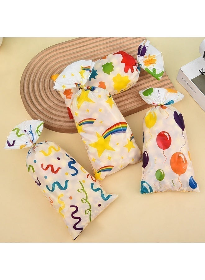 100pcs Candy Treat Bags, Party Favor Goodie Bags, Birthday Gift Goody Bags Loot Bag with Twist Ties for Cookie Chocolate Snack - Image 5