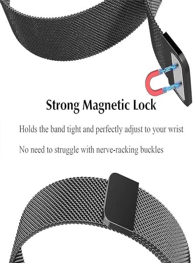 INEFABLE 22mm Stainless Steel Chain Watch Strap Band for ColorFit Ultra/Ultra 2, Amazfit GTR (47mm)/ GTR 2E, One Plus(46mm), Galaxy Watch 3 45mm, Realme S/S Pro - Pack of 1 (Black) - Image 2