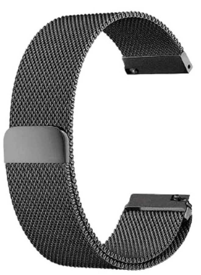 INEFABLE 22mm Stainless Steel Chain Watch Strap Band for ColorFit Ultra/Ultra 2, Amazfit GTR (47mm)/ GTR 2E, One Plus(46mm), Galaxy Watch 3 45mm, Realme S/S Pro - Pack of 1 (Black) - Image 1