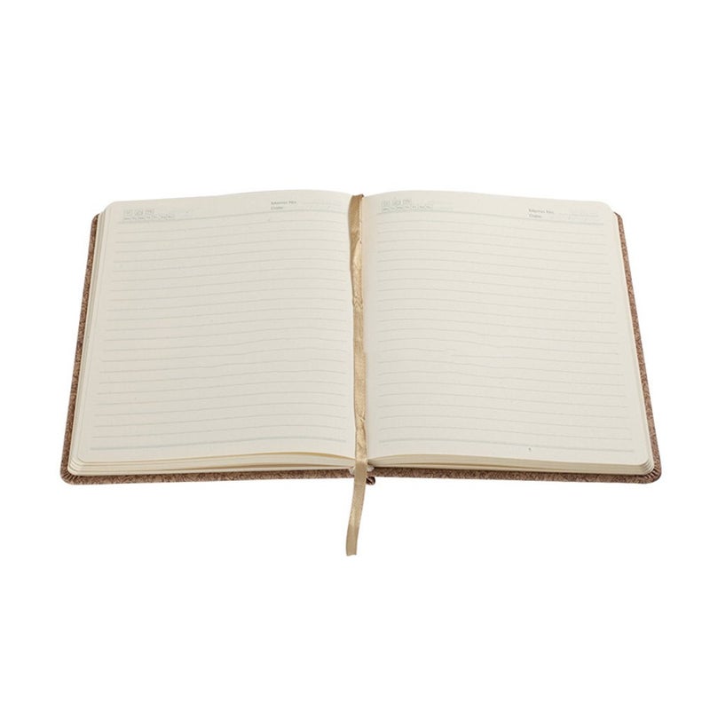COMIX C5831 122 Sheets 18K Notebook Soft Wood Grain Office Notepad Yellow - Image 4