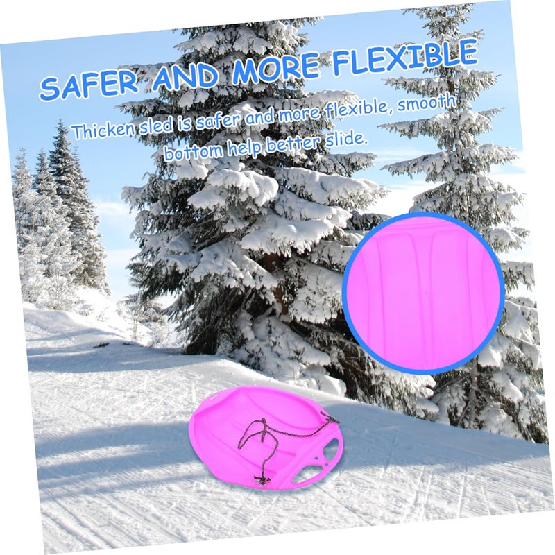 POPETPOP Plastic Skiing Board Lightweight Outdoor Sled Plaything for Boys and Durable Snowboard for Winter Fun for Family Interaction - Image 4