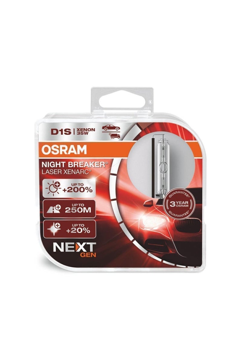 OSRAM Xenarc Night Breaker Laser D1S Xenon Car Headlight Bulbs (Twin) - Image 5