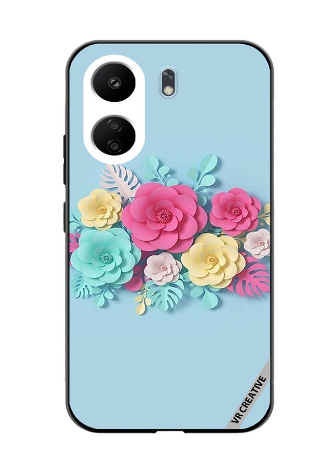 VR CREATIVE Protective Case Cover For Xiaomi Redmi 13C Flower Design Multicolour - Image 1