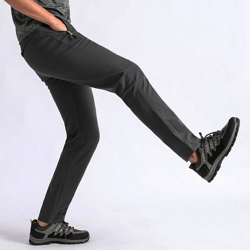 Softshell Pants For Men And Women, Outdoor Hiking Thermal Ski Pants, Fleece-Lined, Thickened, Windproof, Rainproof, Breathable - Image 3