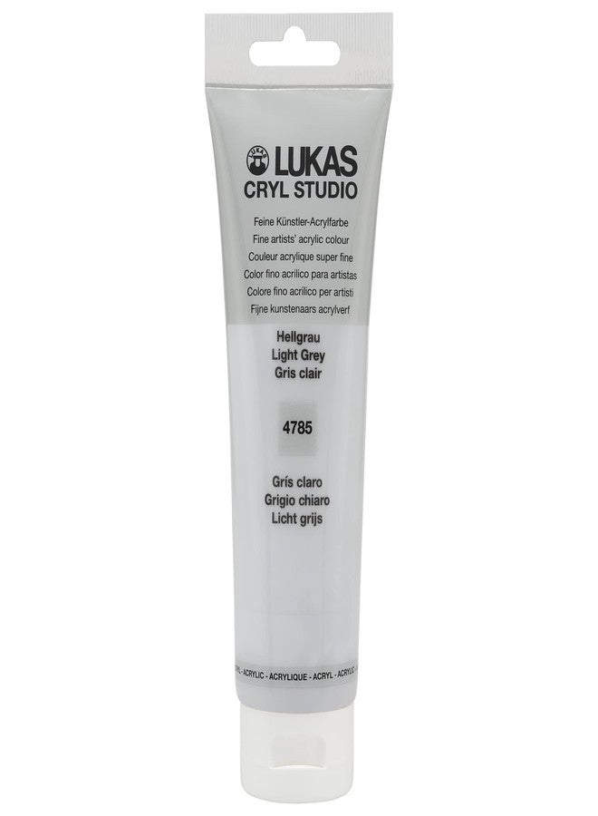 Lukas CRYL Studio Artist Acrylic Paint, Light Grey, 125 ml Tube - High Pigment Acrylic Paints for Canvas Painting, Large Scale Works - Medium-Viscosity, Water-Mixable, Fast Drying - Image 1