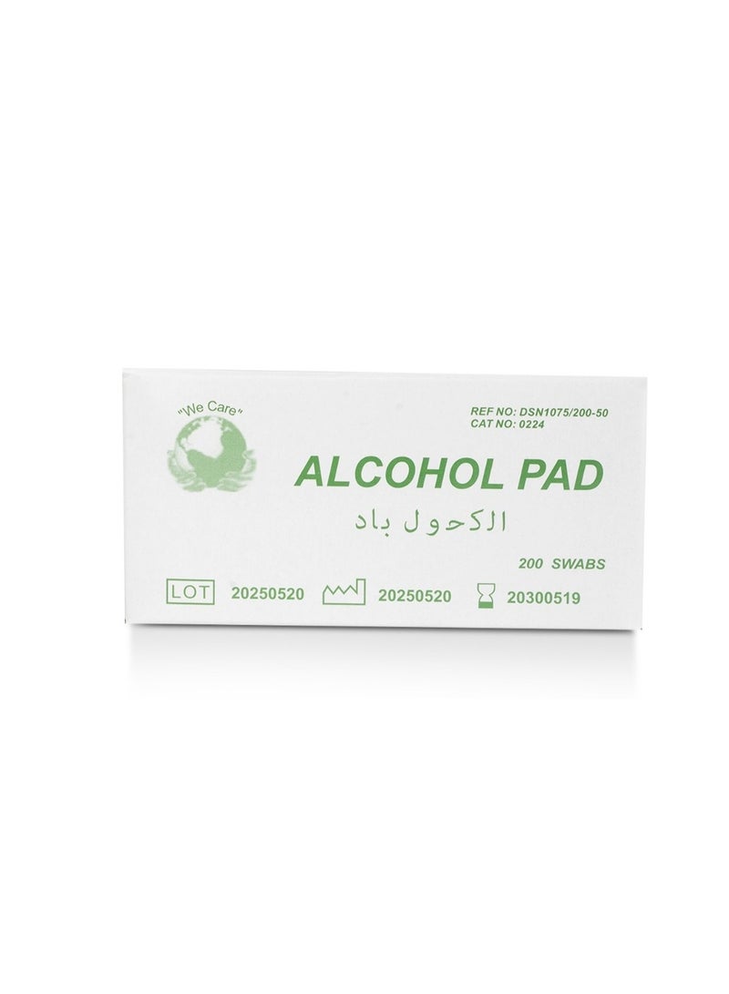 we care Disposable alcohol pads , 200 pieces - Image 2