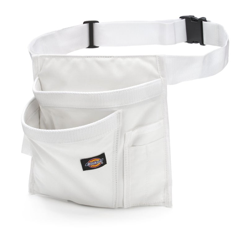 Dickies 5-Pocket Single Side Tool Belt Pouch/Work Apron for Painters, Carpenters, and Builders, Durable Canvas Construction, Adjustable Belt for Custom Fit White - Image 1