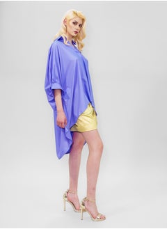 BITOLIA GALLERY Light Blue Poplin Tunic Butterfly Sleeve  - Image 3