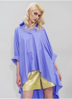BITOLIA GALLERY Light Blue Poplin Tunic Butterfly Sleeve  - Image 5