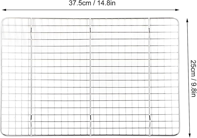 Stainless Steel Cooling Rack 14.8x9.8 Inches Grid Design For Baking Cookies Bread Cake - Image 4
