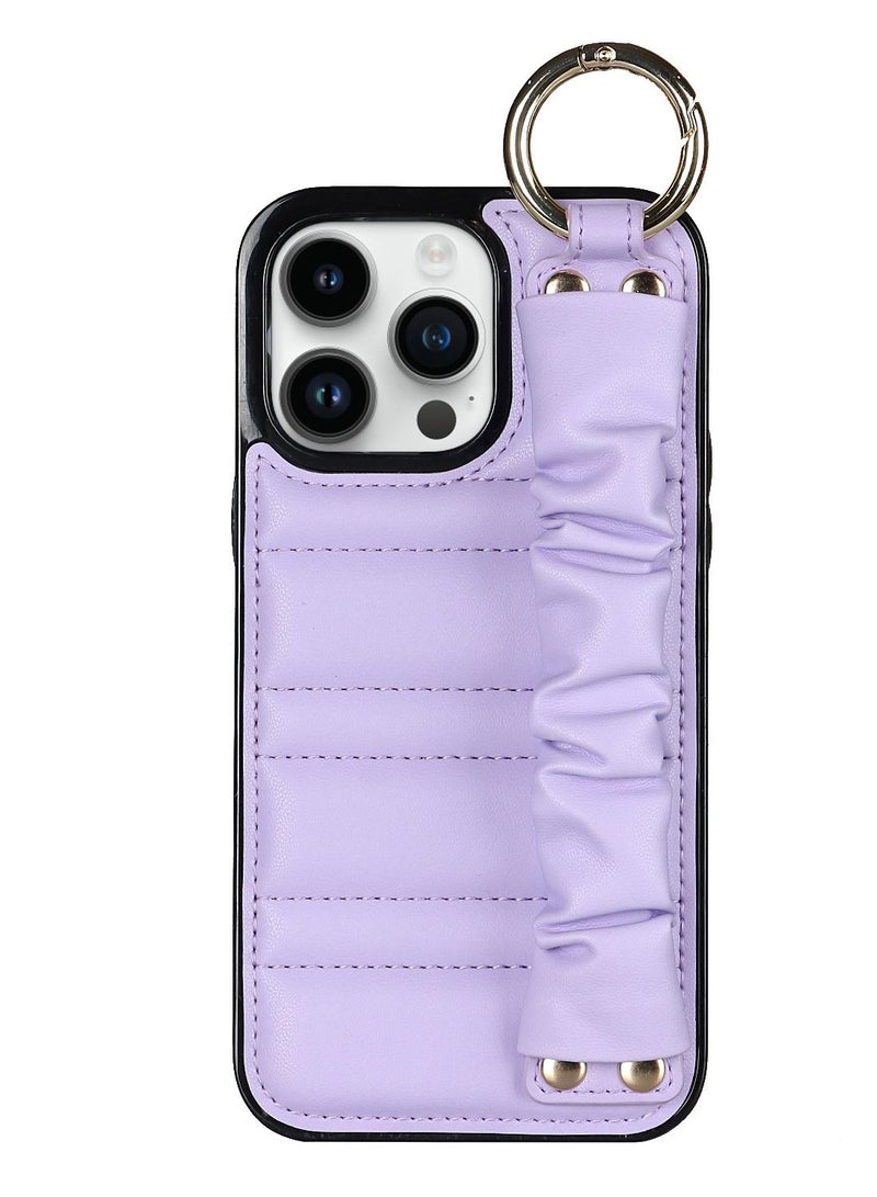 Suteni Elastic Wrist Band Back Cover Leather Card Slots Phone Case for iPhone - Image 1