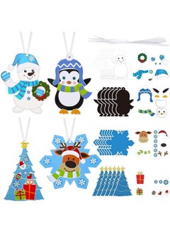 Civaner Civaner Christmas Crafts for Kids, Christmas Arts and Crafts DIY Christmas Tree Ornament Kit Make Your Own Christmas Craft Projects for Kids Ages 6-8 8-12, 4 Styles (24 Sets)  - Image 1