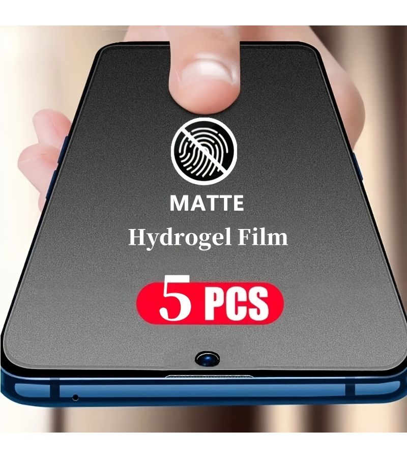 5pcs Soft Matte Hydrogel Protective Film For Redmi Note 14 Pro 4G Full Screen Coverage Anti Fingerprint Ultra HD Visual Clear Smooth Hand Feel