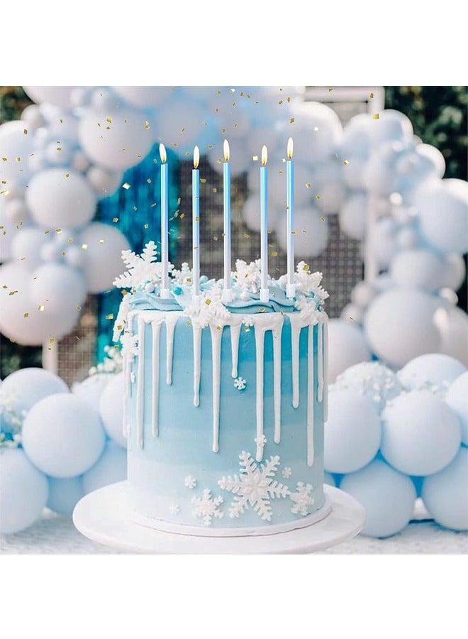 Beyond 10 Pcs Birthday Candles Set, AB Gradient Cake Candles, Cupcake Candles for Birthday Wedding & Lucky Party Cake Decorations (Blue+Pink) - Image 3