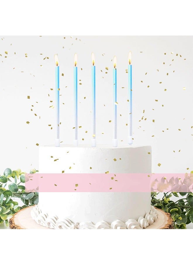 Beyond 10 Pcs Birthday Candles Set, AB Gradient Cake Candles, Cupcake Candles for Birthday Wedding & Lucky Party Cake Decorations (Blue+Pink) - Image 4