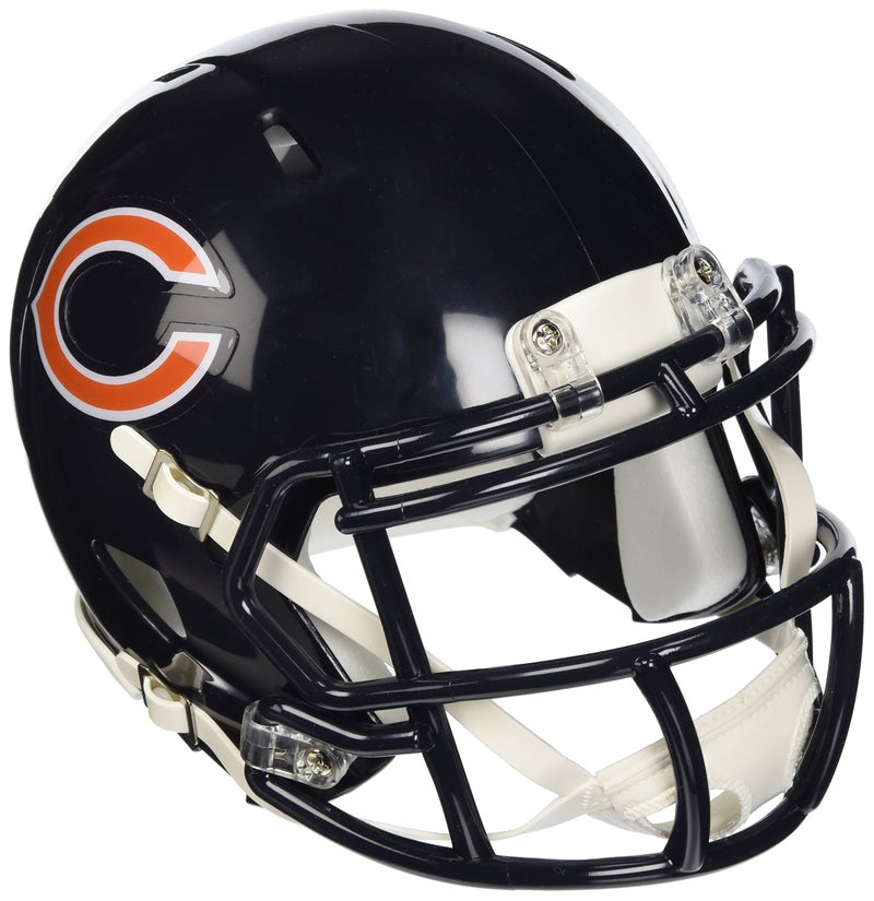 Riddell خوذة ميني ريدل للبالغين من ريدل NFL شيكاغو بيرز، لون الفريق، مقاس واحد أمريكي - Image 3