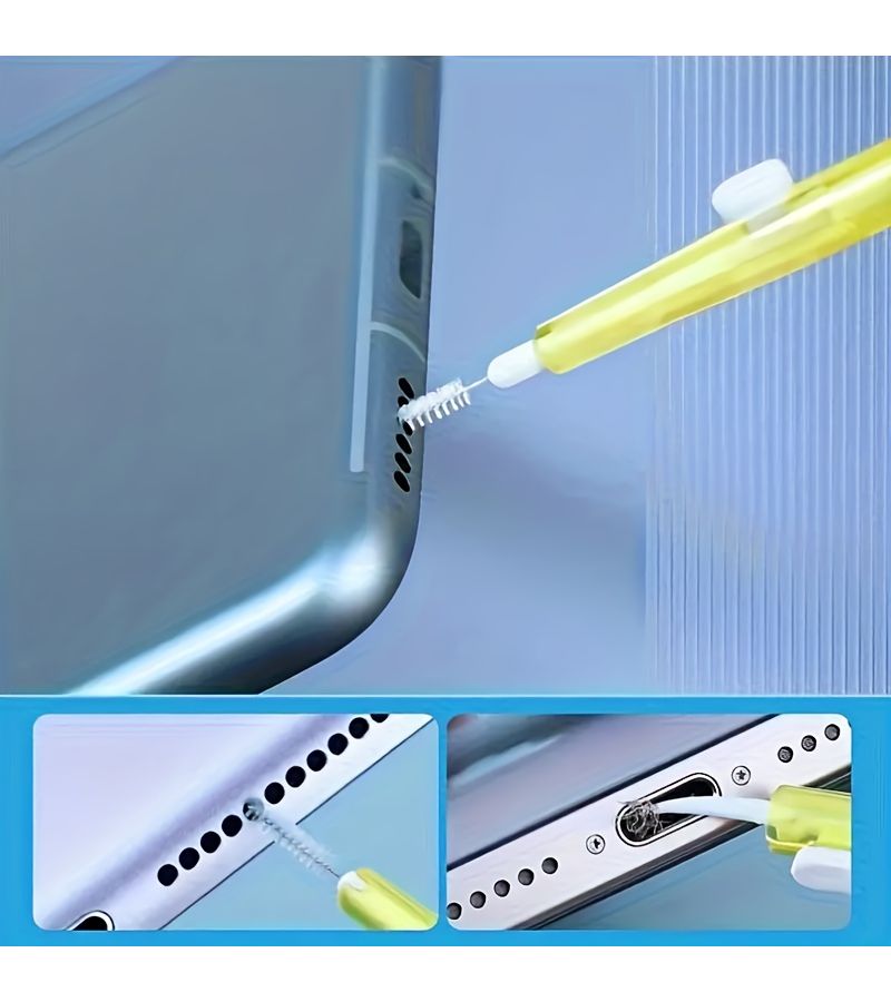 1 Multipurpose Retractable Cleaning Brush With Durable Plastic Compact Portable Design For Smartphones Tablets And Tech Maintenance On The Go Orange - Image 3