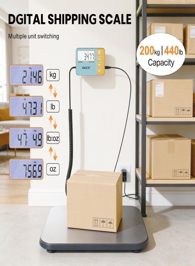 ACCT ميزان شحن ACCT، 440 رطلاً / 0.01 كجم، ميزان بريدي رقمي عالي الدقة - Image 5