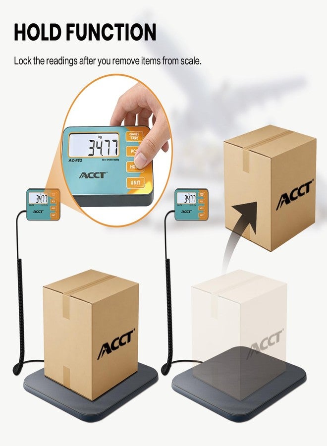 ACCT ميزان شحن ACCT، 440 رطلاً / 0.01 كجم، ميزان بريدي رقمي عالي الدقة - Image 4