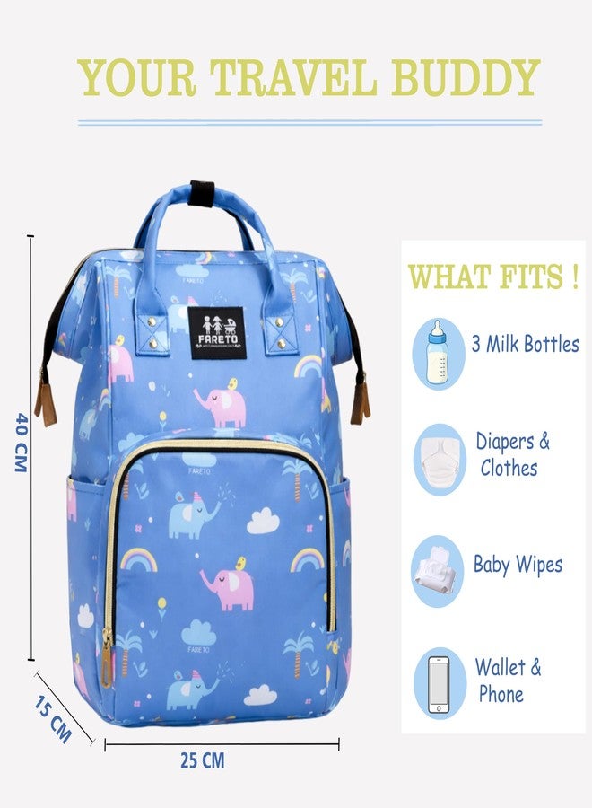 Infantbond by fareto diaper bag with multiple pockets | travel bag for parents | mother bag | multi utility bag for moms (Light Blue) - Image 5