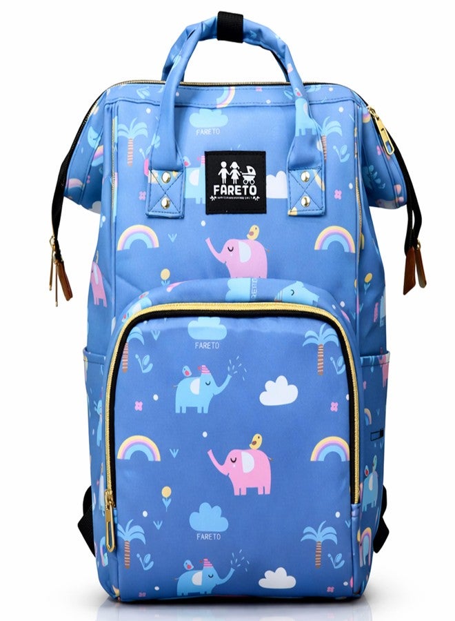 Infantbond by fareto diaper bag with multiple pockets | travel bag for parents | mother bag | multi utility bag for moms (Light Blue) - Image 1