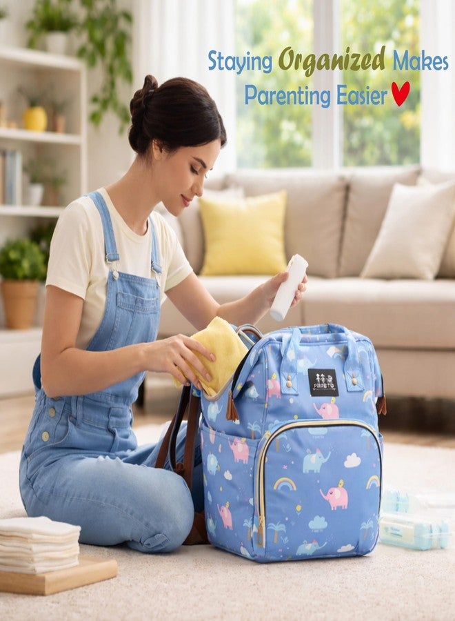 Infantbond by fareto diaper bag with multiple pockets | travel bag for parents | mother bag | multi utility bag for moms (Light Blue) - Image 4