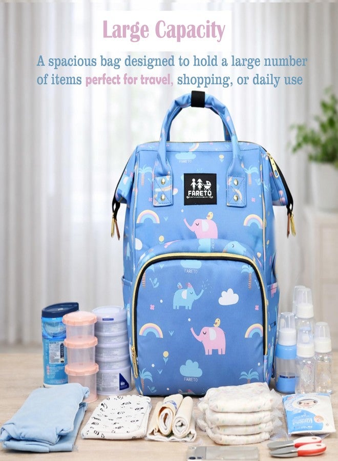 Infantbond by fareto diaper bag with multiple pockets | travel bag for parents | mother bag | multi utility bag for moms (Light Blue) - Image 3