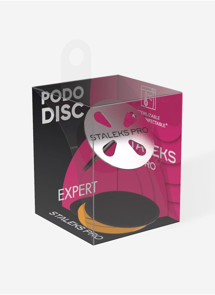Pedicure disc Pododisc Staleks Pro L and set of disposable file 180 grit 5 pc (25 mm)