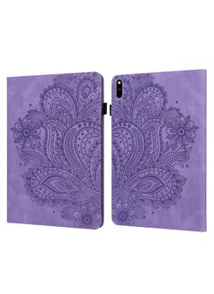 Case For Huawei MatePad 10.4 Peacock Embossed Pattern TPU + PU Horizontal Flip Leather Case with Holder & Card Slots & Wallet & Sleep / Wake-up Function