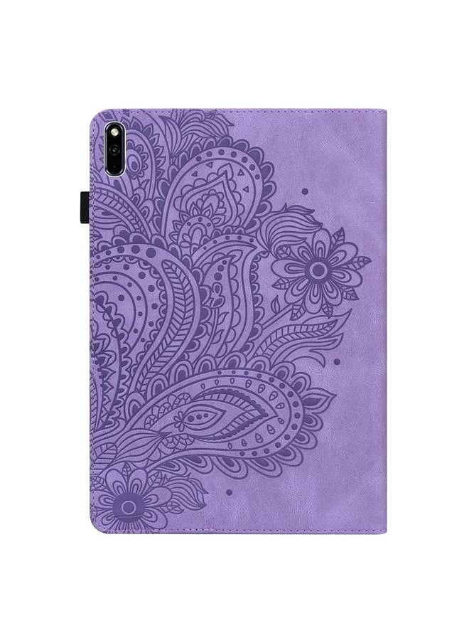 Green Tiger - Case For Huawei MatePad 10.4 Peacock Embossed Pattern TPU + PU Horizontal Flip Leather Case with Holder & Card Slots & Wallet & Sleep / Wake-up Function - Image 1