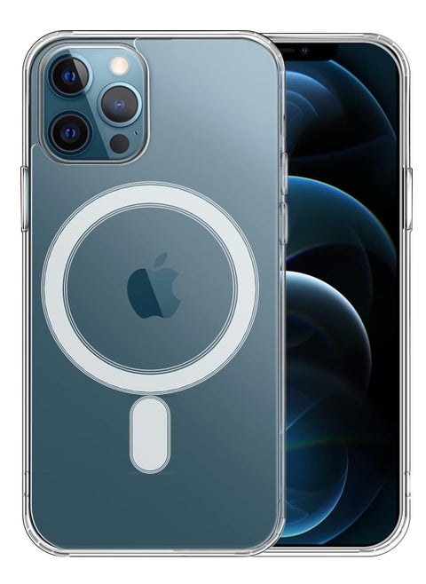 Ten tech Magnetic Clear Case Designed for iPhone 12 / 12 pro– Compatible with MagSafe Charger, Support Magnetic Car Mount Wireless Charging, Soft Press Buttons Scratch Resistant – ten tech