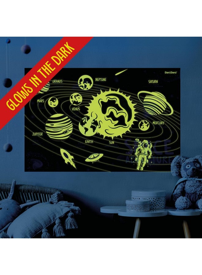 Dan&Darci ألغاز مجرة تتلألأ في الظلام 100 قطعة للأطفال - ألعاب ألغاز فضائية للأولاد والبنات من عمر 6-8 سنوات - هدايا عيد الميلاد وعيد الميلاد للأطفال بعمر 6 و7 و8 سنوات - ألعاب كوكبية - Image 3