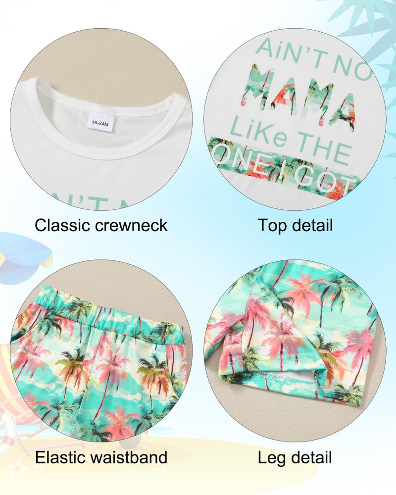 YUEMION Toddler Baby Boy Summer Outfit Baby Boy Clothes Short Sleeve T-Shirts Top + Shorts 2Pcs Boy Clothing Casual Set(White, 2-3T) - Image 5