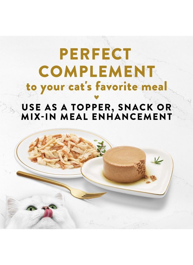 Fancy Feast - Purina Fancy Feast Appetizers Lickable Grain Free Cat Food Topper White Meat Chicken and Shredded Beef Appetizer - (Pack of 10) 1.1 oz. Trays - Image 1