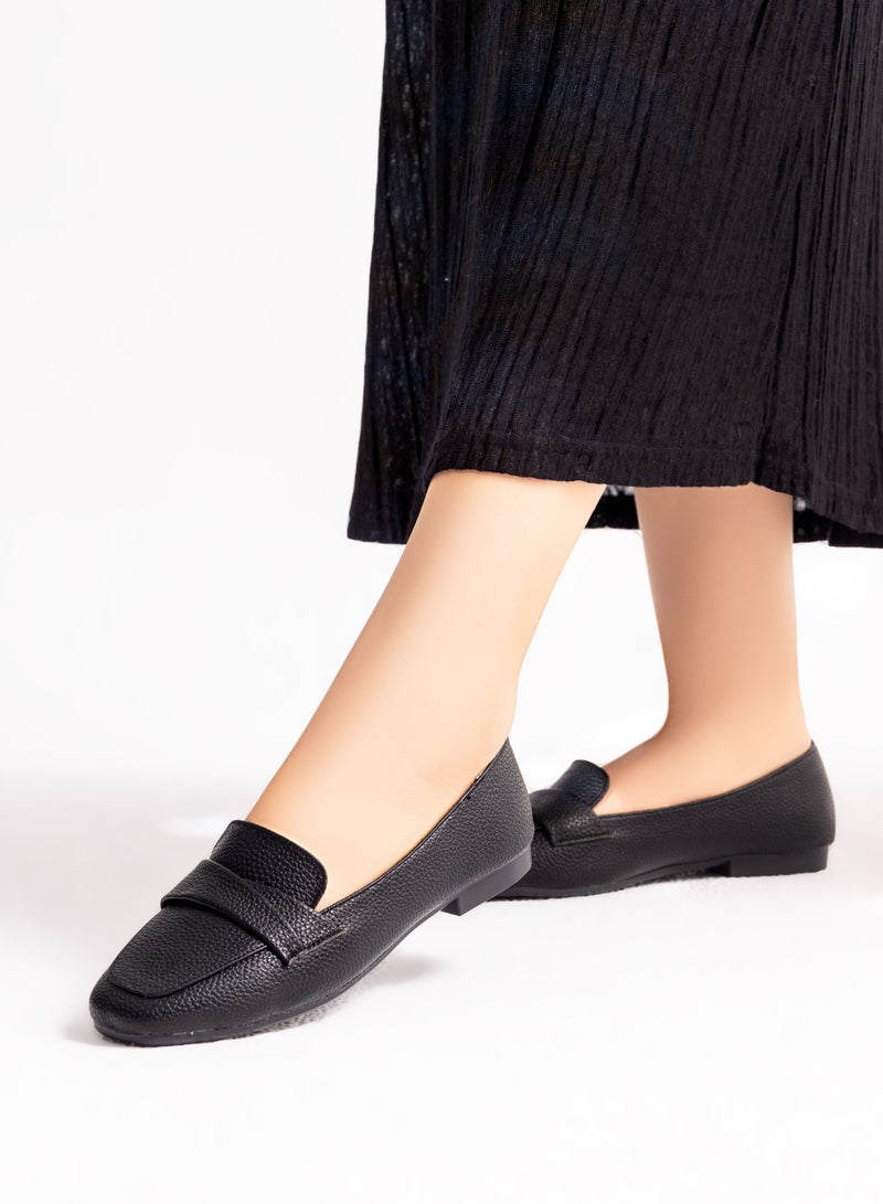 LIFESTYLISH Ballerinas Flat Leather Elegant - BN-508 - Black 