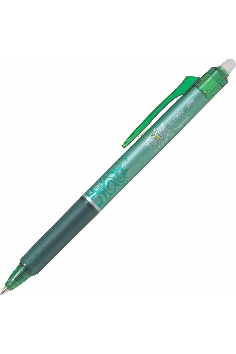 PILOT Frixion Clicker Roller Ball Pen, 0.5 mm Tip Size, Green - Image 1