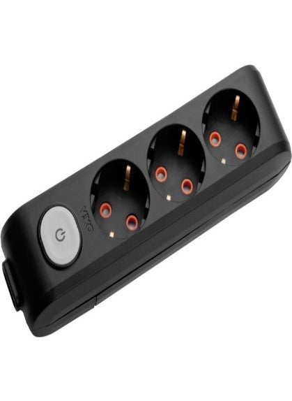 Viko - Black Triple Grounded Switch Terminal - Image 1