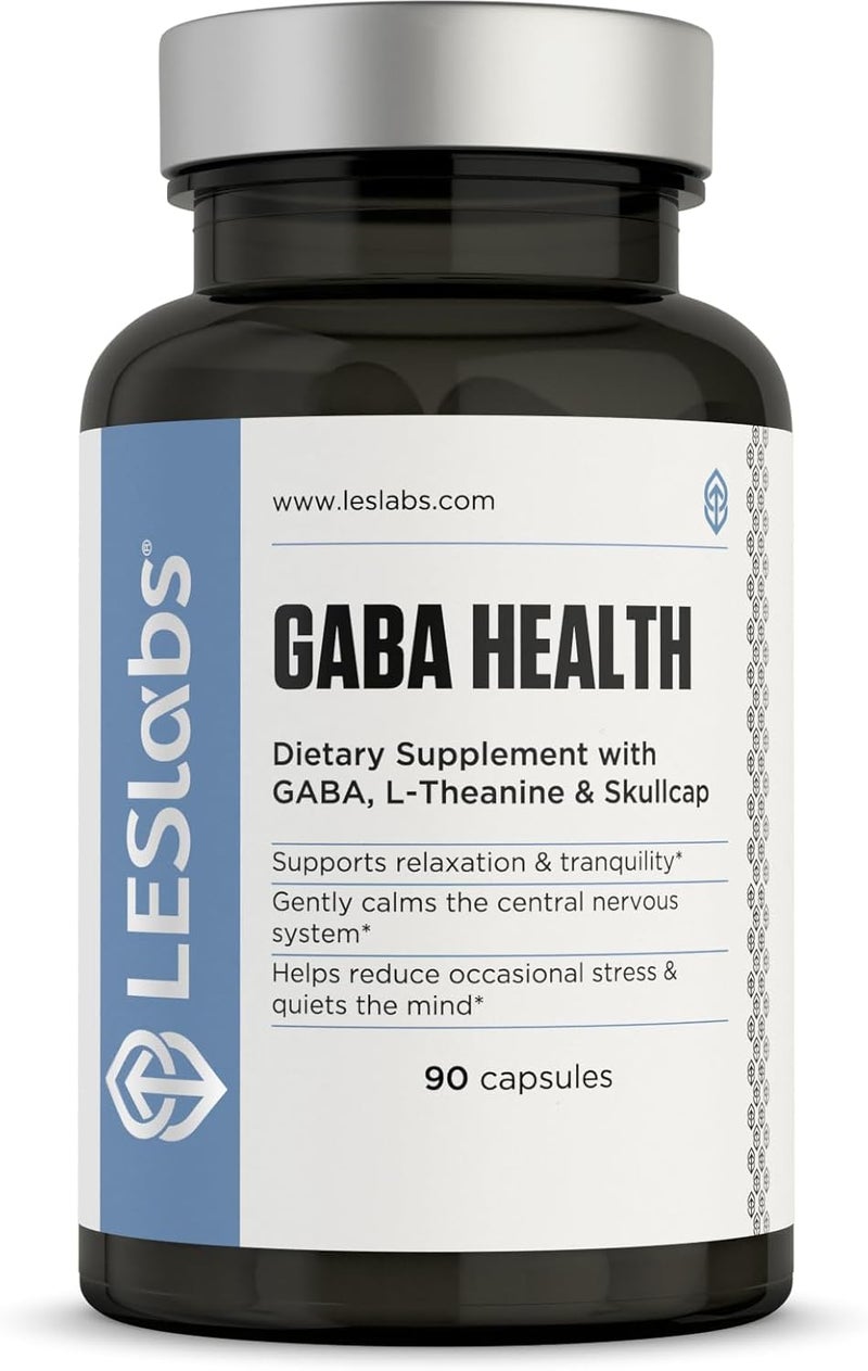 LES Labs مكمل GABA Health من LES Labs  للاسترخاء ودعم الناقلات العصبية  90 كبسولة - Image 1