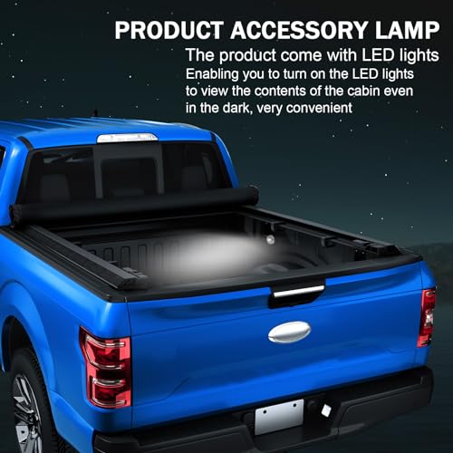 DICMIC Soft Roll-Up Truck Bed Tonneau Cover Compatible with 2004-2014 Ford F-150 2006-2014 Lincoln Mark LT 6.5FT Bed - Image 4