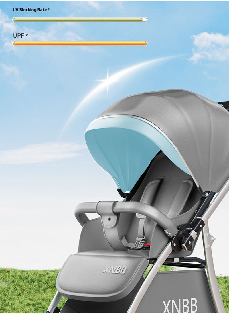 Twin Stroller, Foldable And Detachable Travel Stroller, Can Sit And Lie, Lightweight Pram From 0-4Years