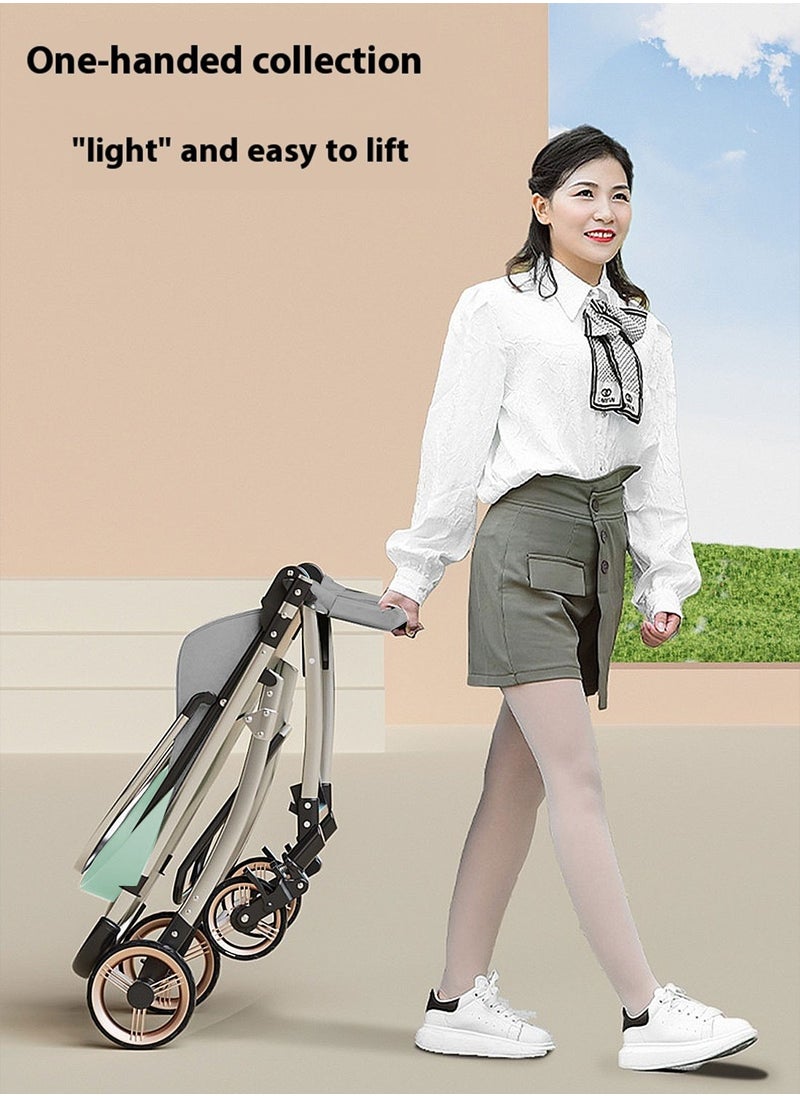 Twin Stroller, Foldable And Detachable Travel Stroller, Can Sit And Lie, Lightweight Pram From 0-4Years